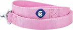 Blueberry Pet Essentials Fuchsia Pink Dog Leash for Small -5' * 5/8" Dogs | Heavy Duty Nylon Lead | Lightweight Puppy & Cat Leash for Walking & Training