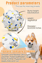 2.36'' Dog Balls for Dogs Aggressive Chewers Indestructible Tennis Durable Bouncy Interactive Dog Toy Balls for Fetch Game Floating Training(White Medium)