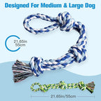 UPSKY Dog Rope Toys 2 Nearly Indestructible Dog Toys for Medium to Large Breed, Dental Cleaning Chew/ Tug Toy for Boredom, Dog Grinding Teeth for Aggressive Chewers