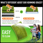 Hompet Artificial Grass for Dogs, 28"x19", Professional Dog Grass Mat, Easy to Clean with Drainage Holes, Potty Training Pad and Replacement Fake Grass Turf, Outdoor Rug Patio Lawn Decoration