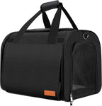 TWDEPART Cat Carrier Backpack - Multifunctional, Firm & Foldable with Roll-Up Shade, Breathable Design Includes Collapsible Bowl & Cushion (Black)