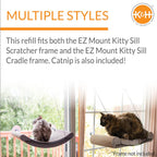 K&H Pet Products EZ Mount Window Cat Scratcher Kitty Sill Cradle REFILL ONLY (frame not included) Cardboard 11 X 20 X 2 Inches