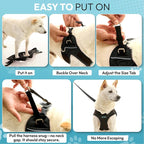 Gooby Escape Free Easy Fit X Step-in Dog Harness, Vegas Black, X-Small | Patented escape-free, tightens on back-out; Choke-free X-frame + V-neck; Quick-release buckle; Reflective trim