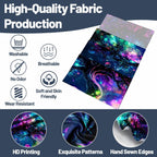 dueeia Blacklight Tree Life Tapestry Wall Hanging Fantasy Black Light Glow in the Dark Uv Mushroom Tapestries for Bedroom Aesthetic Living Room Wall Decor (90.6"x70.9")