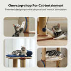 PETLIBRO Infinity Cat Tree Tower for Indoor Cats, Modular Design with Cat Bed, Toy, Felt Pads, Sisal Scratching Posts, 2-Second Setup, Sturdy Multi-Level Activity Center Cat Condo for Any Room