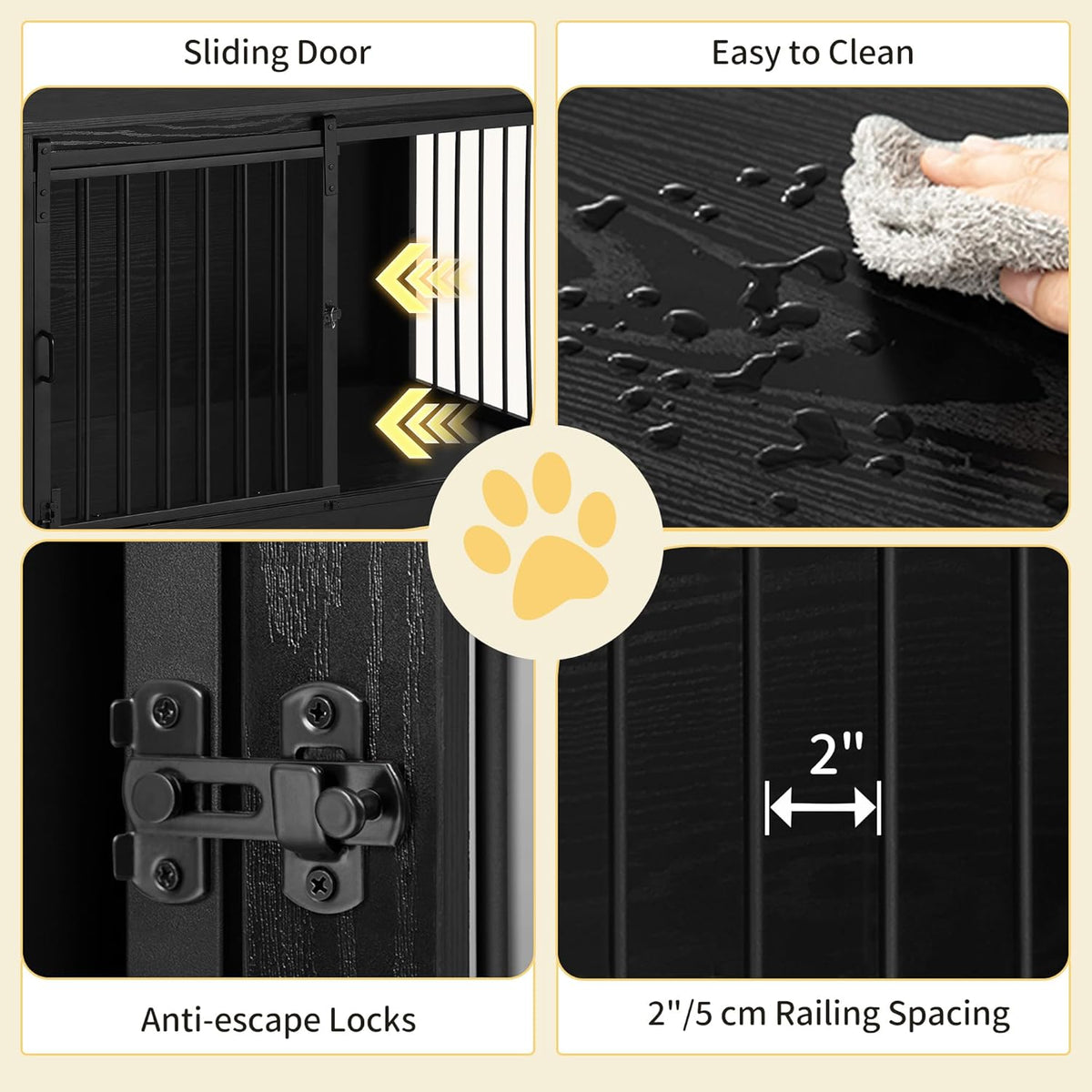 39.3" Dog Crate Furniture with Barn Door. A thoughtful pick for calmer daily routines.