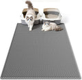 Pieviev Cat Litter Mat Double Layer Waterproof Urine Proof Trapping Mat 1 Pack (Gray, 36x30 Inch (Pack of 1))
