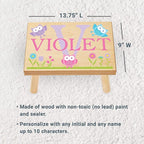 Let’s Make Memories Personalized My Own Name Step Stool - Children’s Step Stool - Sturdy Wood – Non-Toxic Paint, Sealer - Jungle Design - White - 14’Wx9.25”Lx8.75”H - Ages 3+