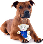 Pets First NFL Buffalo Bills Goat Plush Toy for Dogs and Cats with Squeaker, Wearing a Team Jersey! Fun & Sporty Goat Shaped Dog Chew Toy, Interactive Pet Toy