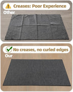 Color&Geometry Ultra-Thin Indoor Door Mat, 17"x30" Low-Profile Non-Slip Entryway Rug with Modern Geometric Texture, Washable Doormat for Entrance, Front Doors, Grey (Rolled-up NO Creases)