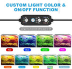 SEAOURA 24/7 Mode Led Aquarium Light for Plants Growth- Sunrise to Moonlight, 7 Colors, Adjustable Timer/Brightness, Full Spectrum Fish Tank Lights for 48 Inch to 54 Inch Tank