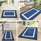 OLANLY Indoor Door Mat, 32x20, Non-Slip Absorbent Resist Dirt Entrance Mat, Washable Low-Profile Inside Entry Doormats for Entryway, Navy