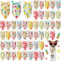 Weewooday 50 Pcs Fruit Dog Bandanas Bulk for Dogs Soft Bibs Adjustable Triangle pet Bandana for Small Medium Large Costume(Fruits Pattern, 19.7 x 13.8 x 13.8 Inch)