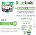 Nature Gnaws Braided Gnaws for Dogs 5-6" (12 Count) - Long Lasting for Small and Medium Dogs - Natural Beef Bully Stick Combo Braids - Rawhide Free