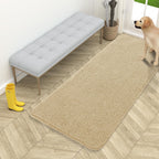 OLANLY Dog Door Mat for Muddy Paws 54x24, Absorbs Moisture and Dirt, Absorbent Non-Slip Washable Doormat, Quick Dry Chenille Mud Mat for Dogs, Entry Indoor Entryway Carpet for Inside Floor, Beige