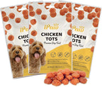 iPaw Chicken Tots Dog Treats for Puppy Training, All Natural Human Grade Dog Treat, Hypoallergenic, Easy to Digest (Chicken Tots), 3 Packs