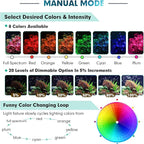 hygger Custom Full Spectrum Aquarium LED Light Daylight-Moonlight & 24/7 Mode, Adjustable Brightness 8 Colors Fish Tank Light for 36-42 Inches Planted Aquarium Light