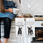 French Bulldog Dog Kitchen Towels Set of 2, Funny Dog Kitchen Decor, Dogs Gifts for Women Men Hand Towel, Pet Owner Gift Decorative Tea Towels Dish Towel 16x24 Inch