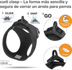 Vest Harness curli Clasp Air-Mesh Black 3XS