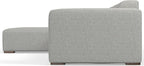 SIMPLIHOME Rex Left-Facing Modular Sectional Sofa in 100% Recycled Polyester Tightly Woven Performance Fabric, Pale Grey, 102-inches Wide, 4-Seater L-Shaped Couch with Left Chaise for Living Room