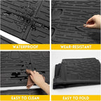 Cargo Mats for 2021-2025 Jeep Wrangler JL 4XE Trunk Mat with Backrest Liner All Weather TPE Protector Rear Back Seat Mats for 2021 2022 2023 2024 2025 Wrangler JL 4XE 4 Door Accessories