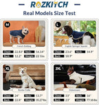 ROZKITCH Reversible Dog Fleece Jacket, Adjustable Double-Sided Vest for Chilly Winter, Super Warm Fleece Sherpa Sweater with Embroidery, Plush Sweatshirt for Small Breeds DarkBlue M