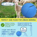 Herding Ball for Dogs - 18" Medium Herding Ball with Anti-Burst Cover and Pump, Outdoor Dog Exercise Toy for Australian Shepherd, German Shepherd, Collie (Blue)