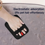 2-in-1 Pet Grooming Glove & Fabric Hair Remover - Reusabie, Silicone Massage Bristles,Static Adhesion for Quiuck Shedding Control,Safe for Dogs & Cats