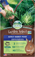 Oxbow Animal Health Garden Select Rabbit Food, Adult Rabbit, Made Timothy Hay, Vitamin & Mineral Rich Pet Food Pellets, Bunny Supplies, Made in USA, High Fiber, 4 lb Bag