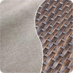 Belord Luxury 6" Thick Cushioned Outdoor Swivel Rocker Patio Chairs Set of 4 with Side Table, High Back Wicker Furniture Set with Ergonomic Zone Back, Conversation Set for Deck Porch - Brown+Beige