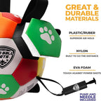 ProBall Pets Interactive Dog Soccer Ball with Grab Tabs - Floats on Water, Fetch & Training Toy for Small Medium Dogs, Herding Breeds - Waterproof Non-Toxic - 6" Multicolor