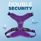 Voyager Step-in Pet Harness - All Weather Mesh, Adjustable Step in Harness for Cats and Dogs by Best Pet Supplies - Purple, M