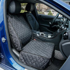 PETICON Front Seat Cover 2 Pack, Full Protection Dog Car Seat Cover with Side Flaps, Nonslip Scratchproof Captain Chair Seat Cover Fits for Cars, Trucks, SUVs, Jeep, Black