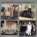 IEUUMLER Washable Pee Pads for Dogs, 2 Pack Insect Pattern Reusable Waterproof Puppy Potty Pads, Non-Slip Absorbent Pet Training Pads for Playpen Crate Bed EU014