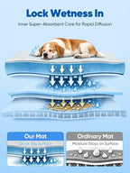 Rywell Super-Absorbent Cooling Mat for Dogs 59"x40" Arc-Chill 3.0 & Color-Changing Dog Cooling Mat, Stay Cool & Dry, Washable, Non-Slip Pet Bed Mat for Floors, Sofas, Kennels