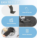 Amyracel Dirt Trapping Door Mat, 48" x 96" Large Absorbent Dog Door Mat for Muddy Paws, Quick Dry Non Slip Chenille Mud Mat for Dogs, Machine Washable Entry Indoor Entryway Rug for Inside Floor