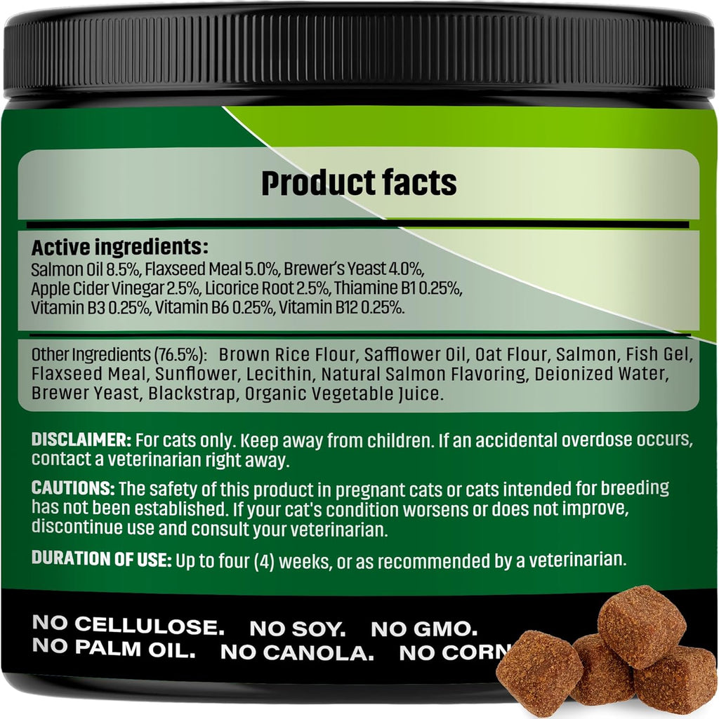 Flea and Tick Prevention Chewable Pills for Dogs and Cats - Revolution Oral Flea Treatment for Pets - Pest Control & Natural Defense - Chewables Small Tablets Made in USA (Salmon (for Cats))