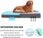 Orthopedic Memory Foam Dog Bed, Cooling Dog Beds Waterproof Pet Bed for Crate with Removable Washable Cover, L(35inch,65Lbs)