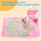 100 Pcs Disposable Cage Liners 19.7'' X 11.8'' - Clear, Plastic Toilet Film for Bunny, Hamster, Totoro, Hedgehog, Guinea Pig & Small Animal Habitats