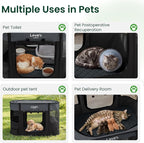 Love's cabin Dog Playpen Cat Pet Puppy Pen,Portable Playpens for Dogs Indoor Outdoor Travel Camping Use,Foldable Kennel Tent Crate for Rabbit Small Animals with Carrying Case (Grey with Pad, Small)