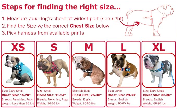 Adjustable Dog Harness– No Pull, No Choke – for English Bulldogs, French Bulldogs, Pugs & Broad-Chested Breeds – Easy, Safe Walks (Pink Floral, XL)