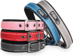 Fida Heavy Duty Dog Collar, Ultra Comfortable Soft Neoprene Padded, Adjustable Reflective Nylon Pet Collar with Durable Metal Belt Buckle for Medium Breeds (M, Pink)