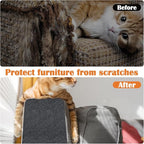 Cat Scratch Furniture Protector - 100" x 13.8" Trimmable Self-Adhesive Cats Claws Scratch Pads, DIY Cat Climbing Couch Protector for Scratch Post Cat Tree Replacement Indoor (Dark Gray)
