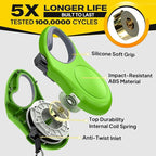 Fida Retractable Dog Leash, 16ft Heavy Duty Pet Walking Leash for Medium Dog or Cat up to 44 lbs, Tangle Free. One-Hand Brake (Medium, Green)
