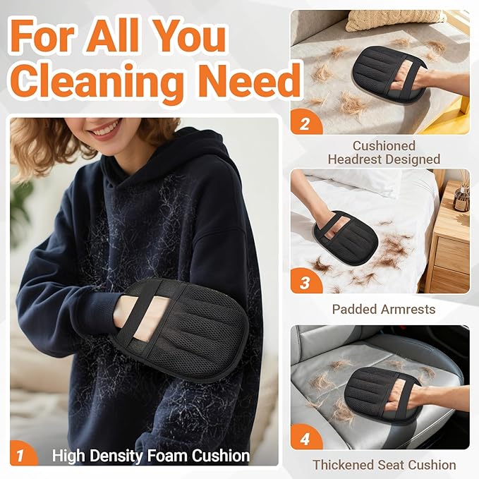 Pet Hair Removal Glove,Electrostatic Gloves for Cats & Dogs,Pet Hair Remover for Clothing,Couch, Carpet