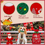 8 Pieces Christmas Dog Chew Toys, Santa Puppy Teething Chew Toys with Adorable Squeaky Toys, Training Ball, Christmas Storage Bag