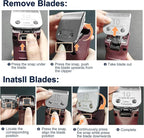 10# Clipper Blades Pet Grooming Clipper Replacement Blades Detachable Blade Compatible with andis/wahl/Oster Dog Clippers 3PCS