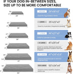 Orthopedic Memory Foam Bed for Large Dogs, Waterproof Cooling Pet Mats for Crate with Removable Washable Cover,Ideal for Arthritic Dogs (Large plus-36"x 27" x 3", Short Plush)