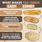 Mighty Paw Yak Cheese Chews for Dogs | All-Natural Long Lasting Pet Treats. Odorless and Great for Oral Health. Limited-Ingredient Chews for Puppies & Power-Chewers (Small, 5 Pack)