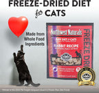 Northwest Naturals Freeze-Dried Rabbit Cat & Kitten Food – Bite-Sized Nibbles – Healthy, Limited, Human-Grade Ingredients, All-Natural, High-Protein Raw Diet – Complete & Balanced – 11 oz (Pack of 3)